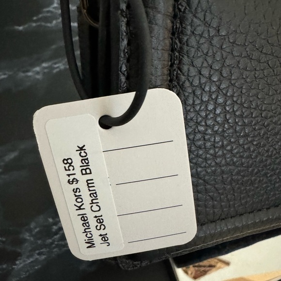 Michael Kors Jet Set Charm Small Phone Leather Crossbody Black AUTHENTIC NWT - Picture 5 of 11